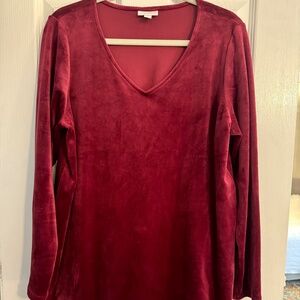 Pure Jill tunic velvet top size Large